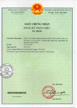 Chứng Nhận Đăng Ký Nhãn Hiệu Quatest Viet